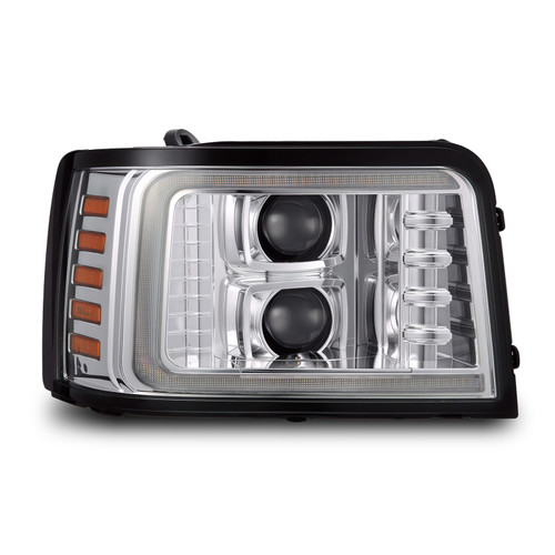 AlphaRex Projector Headlights, Chrome w/ Activation Light, Sequential Signal