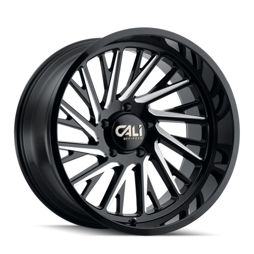 Cali Off-Road 9114 Purge 22x12 / 8x165.1 BP / -51mm Offset / 125.2mm Hub Gloss Black Milled Wheel
