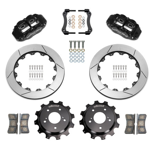 Wilwood 89-02 Nissan Skyline Superlite 4R Rear BBK w/ 13.50in Diameter Slotted Rotor - Black