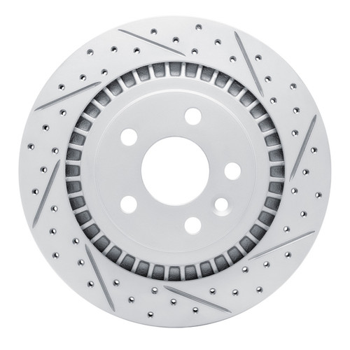 R1 10-17 Volvo Xc60 Rear Right Drilled & Slotted Geo-Carbon Rotor