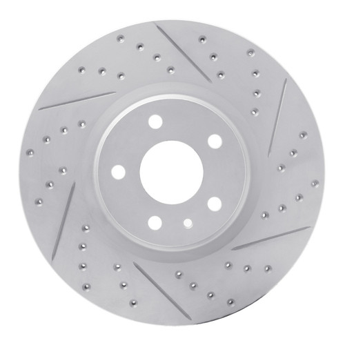 R1 13-20 Ford Fusion Front Right Drilled & Slotted Geo-Carbon Rotor
