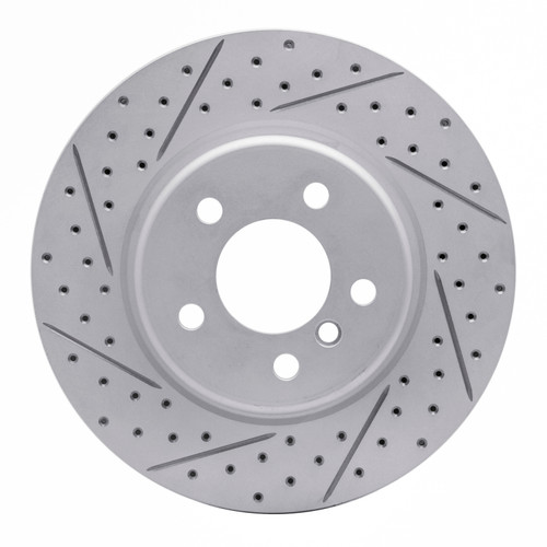 R1 11-16 BMW 528I Front Left Drilled & Slotted Geo-Carbon Rotor