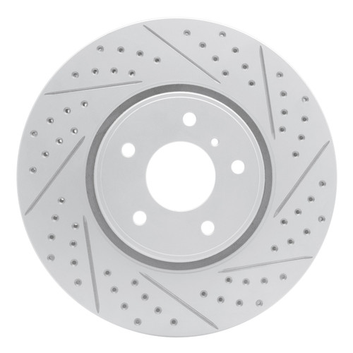 R1 05-14 Infiniti Fx35 Front Right Drilled & Slotted Geo-Carbon Rotor