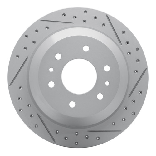 R1 02-09 Buick Rainier Rear Right Drilled & Slotted Geo-Carbon Rotor