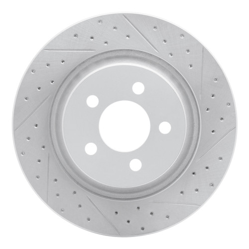 R1 11-12 Jeep Liberty Front Right Drilled & Slotted Geo-Carbon Rotor