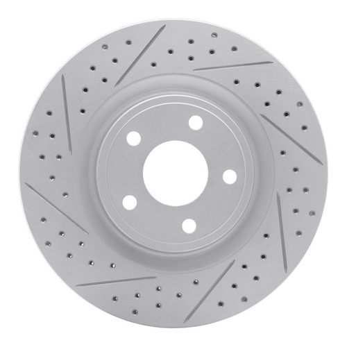 R1 07-10 Chevrolet Cobalt Front Left Drilled & Slotted Geo-Carbon Rotor