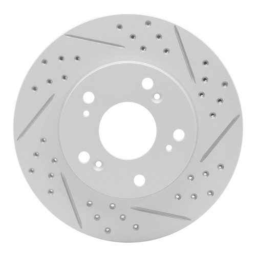 R1 12-15 Acura Ilx Front Right Drilled & Slotted Geo-Carbon Rotor