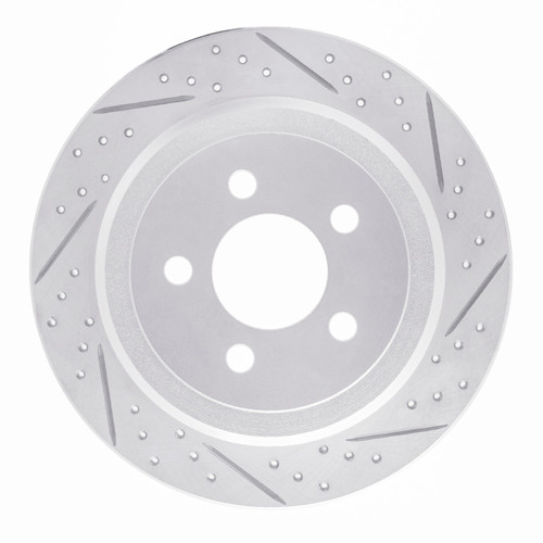 R1 07-12 Dodge Nitro Rear Right Drilled & Slotted Geo-Carbon Rotor