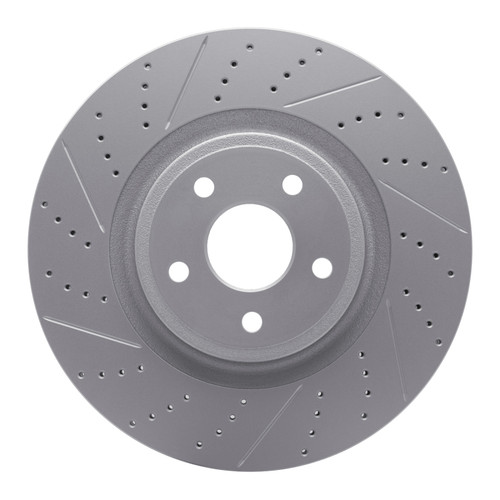 R1 12-25 Dodge Durango Front Left Drilled & Slotted Geo-Carbon Rotor