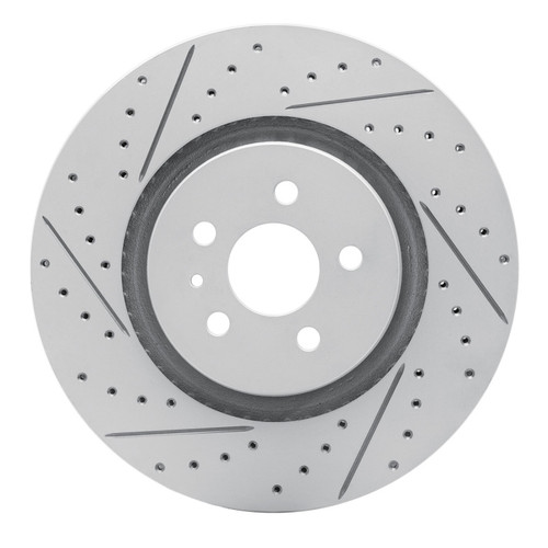 R1 15-21 Ford Fusion Front Left Drilled & Slotted Geo-Carbon Rotor