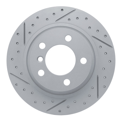R1 13-16 Mini Cooper Paceman Rear Left Drilled & Slotted Geo-Carbon Rotor