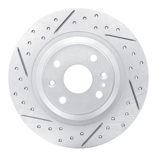 R1 01-05 Mazda Miata Rear Left Drilled & Slotted Geo-Carbon Rotor