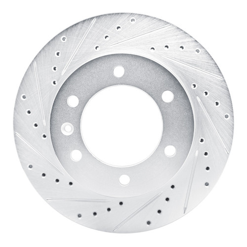 R1 16-17 Chevrolet S10 Front Left Drilled & Slotted Silver Brake Rotor
