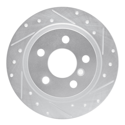 R1 14-25 BMW 220i (Mexico) Rear Right Drilled & Slotted Silver Brake Rotor