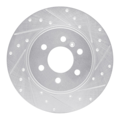 R1 06-06 Buick TERRAZA Rear Right Drilled & Slotted Silver Brake Rotor