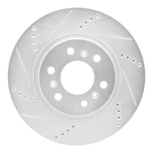 R1 06-09 Buick TERRAZA Front Left Drilled & Slotted Silver Brake Rotor