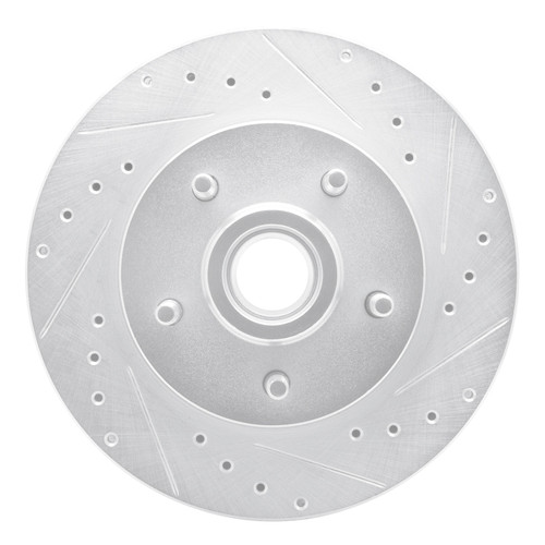 R1 93-95 Chevrolet G10 Front Right Drilled & Slotted Silver Brake Rotor