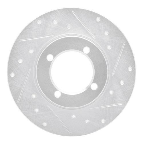 R1 67-74 Opel Manta Front Right Drilled & Slotted Silver Brake Rotor