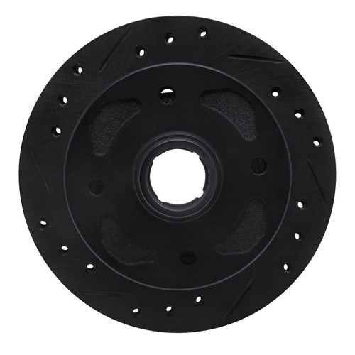 R1 79-83 Mazda RX-7 Front Left Drilled & Slotted Black Brake Rotor