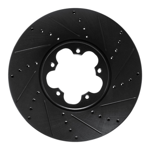 R1 14-19 Ford Transit (Mexico) Front Right Drilled & Slotted Black Brake Rotor