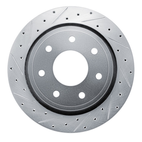 R1 94-94 Ford E-350 Econoline Front Left Drilled & Slotted Black Brake Rotor
