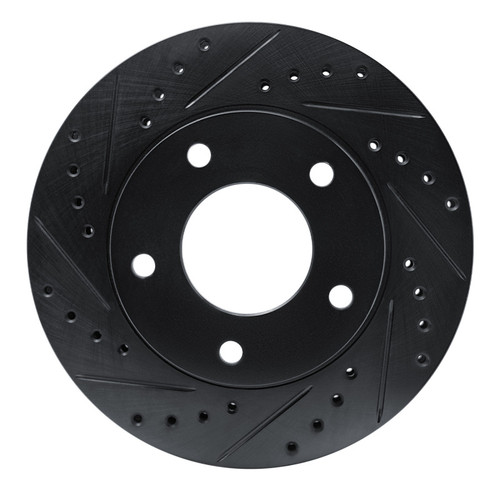 R1 69-78 Cadillac Eldorado Front/Rear Left Drilled & Slotted Black Brake Rotor