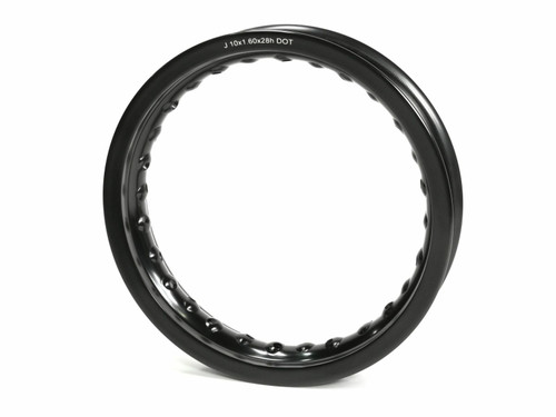 Rim - Aluminum  10"x1.60"x28h Black