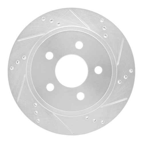 R1 93-97 Chevrolet Camaro Rear Right Drilled & Slotted Silver Brake Rotor