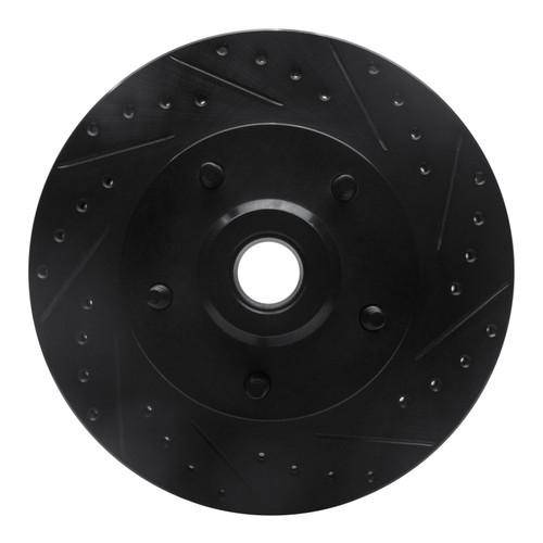 R1 03-03 Dodge Ram 1500 Van Front Right Drilled & Slotted Black Brake Rotor