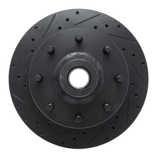 R1 78-81 Dodge B300 Van (71-74) / B300 (75-80) Front Left Drilled & Slotted Black Brake Rotor
