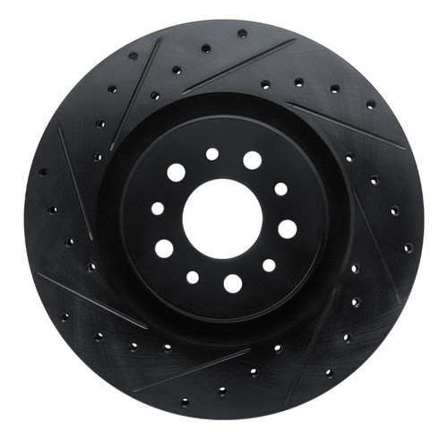 R1 15-22 Ram Promaster City Front Left Drilled & Slotted Black Brake Rotor
