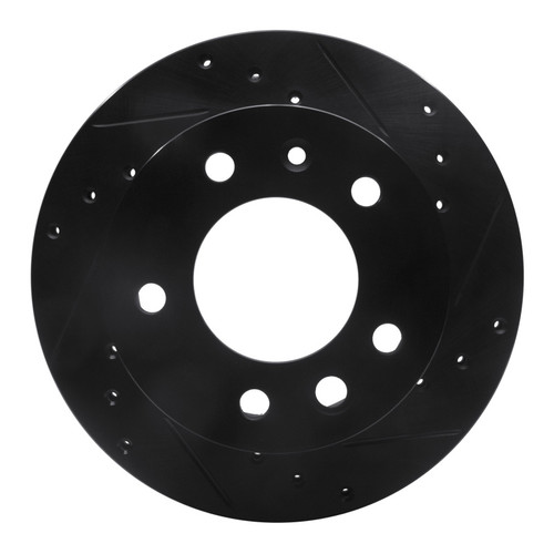 R1 02-06 Dodge Sprinter 2500 Front Right Drilled & Slotted Black Brake Rotor