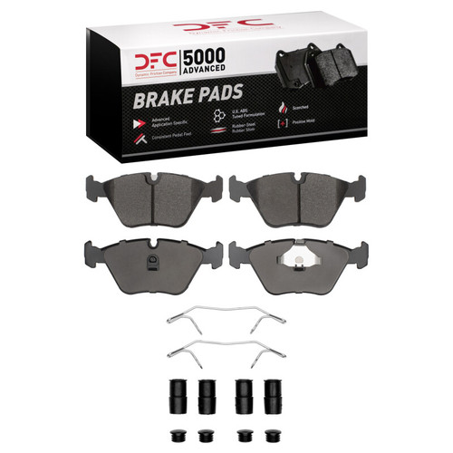 DFC 98-06 Jaguar XJ8 Front 5000 Advanced Low Metallic Brake Pads and Hardware Kit
