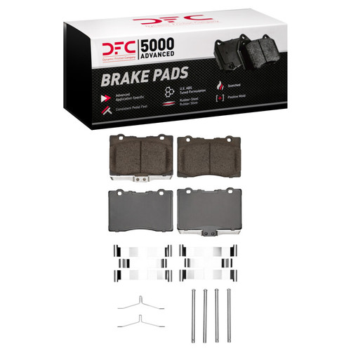 DFC 05-12 Acura RL Front 5000 Advanced Low Metallic Brake Pads and Hardware Kit