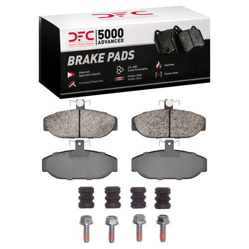 DFC 82-92 Volvo 740/745/940/780/760 Series Front 5000 Adv Low Metallic Brake Pads & Hardware Kit