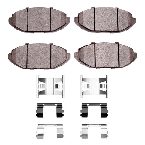 DFC 98-02 Ford Crown Victoria Front 5000 Advanced Semi Metallic Brake Pads and Hardware Kit