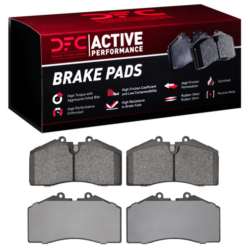 DFC 86-98 Porsche 944 Turbo Front/Rear Active Performance Pads - Low Metallic