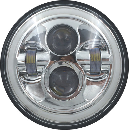 High Definition 7" Led Headlig Full Halo Chrome