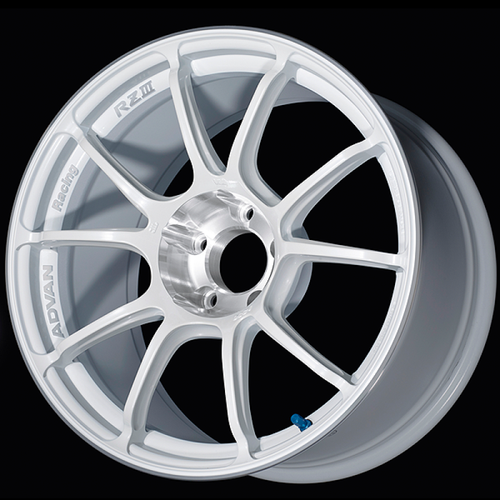 Advan RZIII 18x9.0 / +45 Offset / 5x112 BC / 66.5mm Bore / Racing White Metallic & Diamond Cut