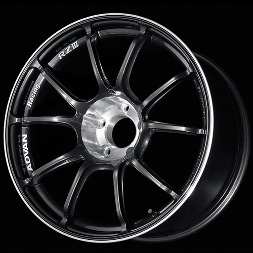 Advan RZIII 18x9.0 / +45 Offset / 5x112 BC / 66.5mm Bore / Black Gun Metallic & Diamond Cut