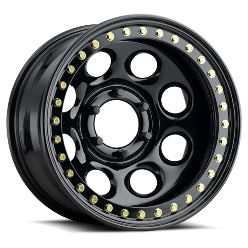 Raceline RT81 Rock 8 15x10in / N/Amm Offset / 4.25mm Bore - Gloss Black