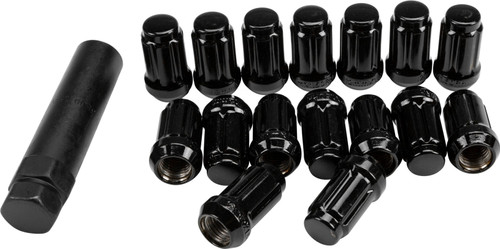 12mmx1.50 Lock Style Lug Nuts Black W/key 16/pk