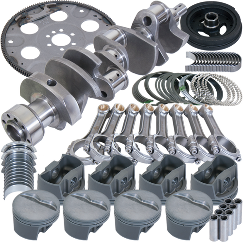 Eagle Chevy 350 1Pc 3.750in Crank 5.700in I-Beam Rods 4.030in Pistons 153 Tooth FP Balanced Assembly