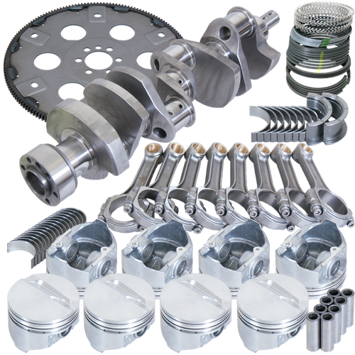Eagle Chevy 350 1Pc 3.750in Crank 5.700in I-Beam Rods 4.000in Pistons 168 Tooth FP Balanced Assembly