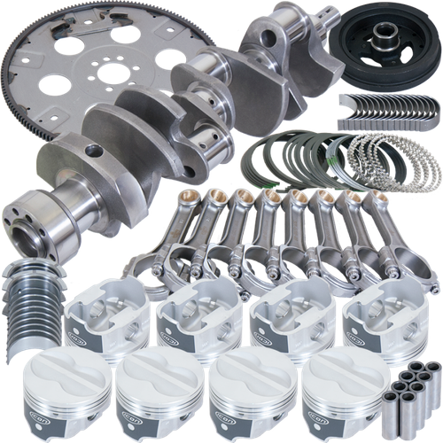 Eagle Chevy 350 1Pc 3.750in Crank 5.700in I-Beam Rod 4.030in Pistons 168 Tooth FP Balanced Assembly