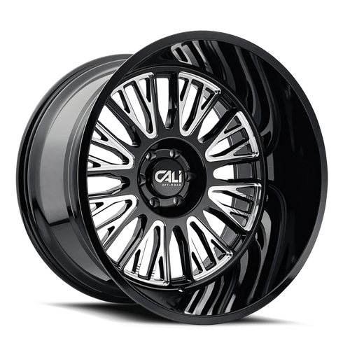 Cali Off-Road 9116 Vertex 26x14 / 8x170 BP / -76mm Offset / 125.2mm Hub Gloss Black Milled Wheel