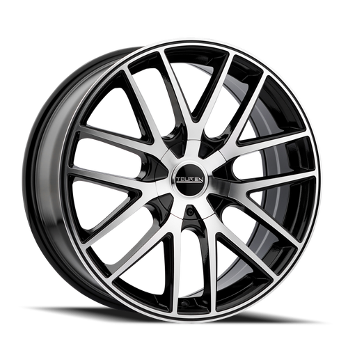 Touren 3260 TR60 20x8.5 / 5x110/115 BP / 40mm Offset / 72.62mm Hub Gloss Black Machined Wheel