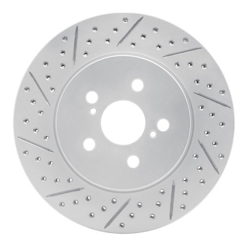 R1 19-26 Toyota Prius Prime Front Left Drilled & Slotted Geo-Carbon Rotor