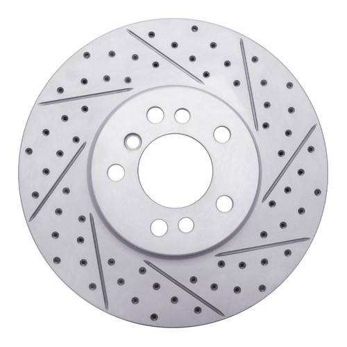 R1 00-06 BMW X5 Front Right Drilled & Slotted Geo-Carbon Rotor