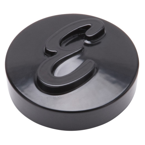 Edelbrock E Logo Black Anodized Nut for Pro-Flo Universal 14in Round Air Cleaners